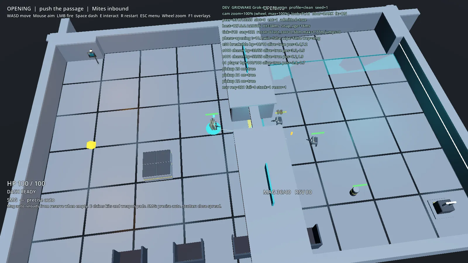 GRIDWAKE M3 with developer overlay